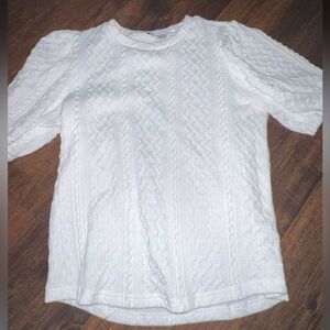 Textured knit blouse